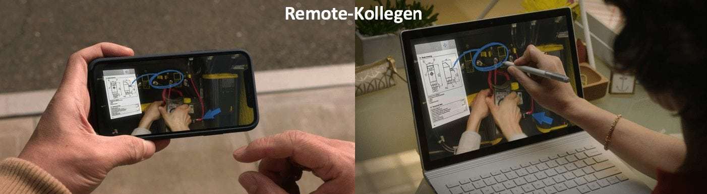 Microsoft HoloLense Remote Assist Unterstützung durch einen Remote Kollegen